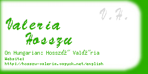 valeria hosszu business card